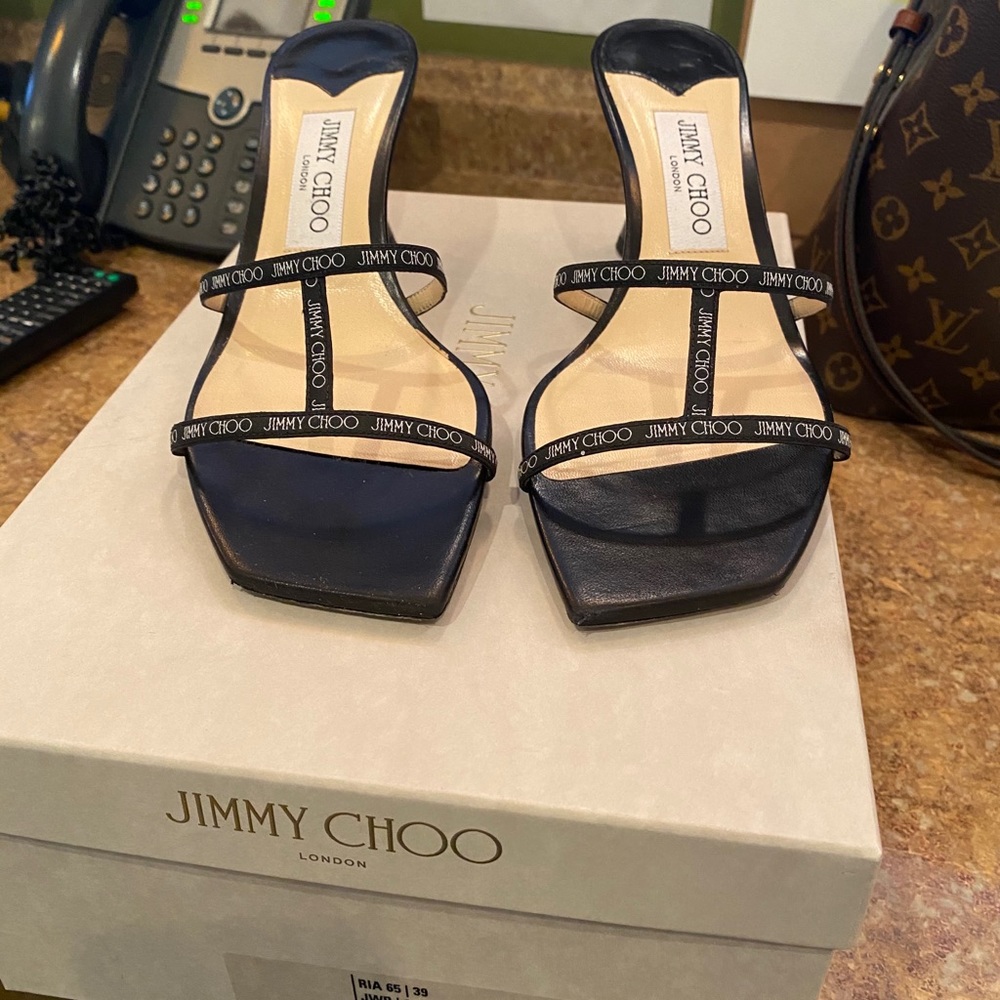 JIMMY CHOO WOMEN'S LOGO TAPE-STRAP